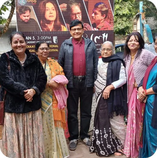 Anandodhara members together at the Kolkata Bengali festival